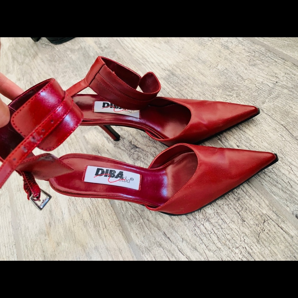 Red work heels